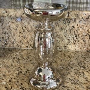 Mercury glass candle holder
